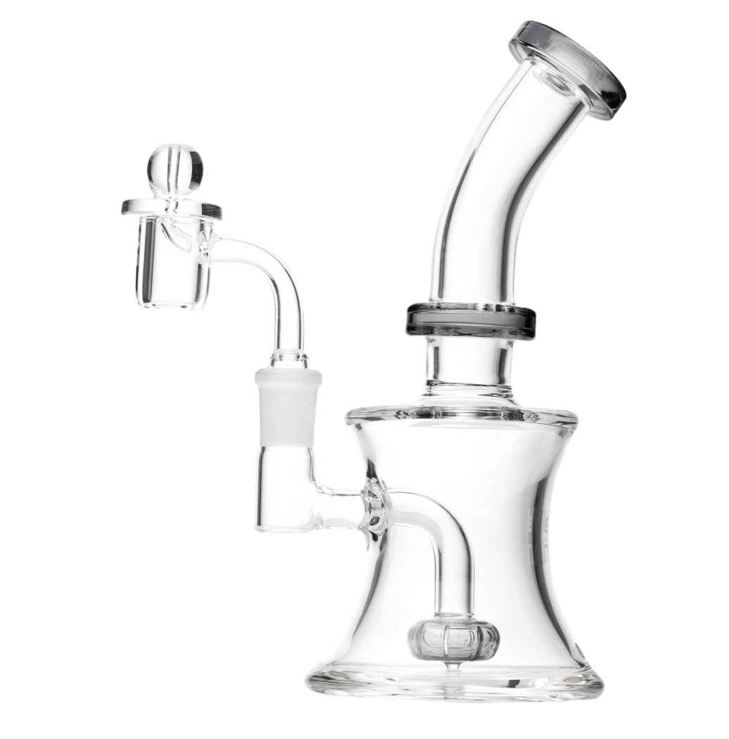 Human Grade 8” Oil Can Dabber Rig *ATX Only / Clear w/Smoke Accents